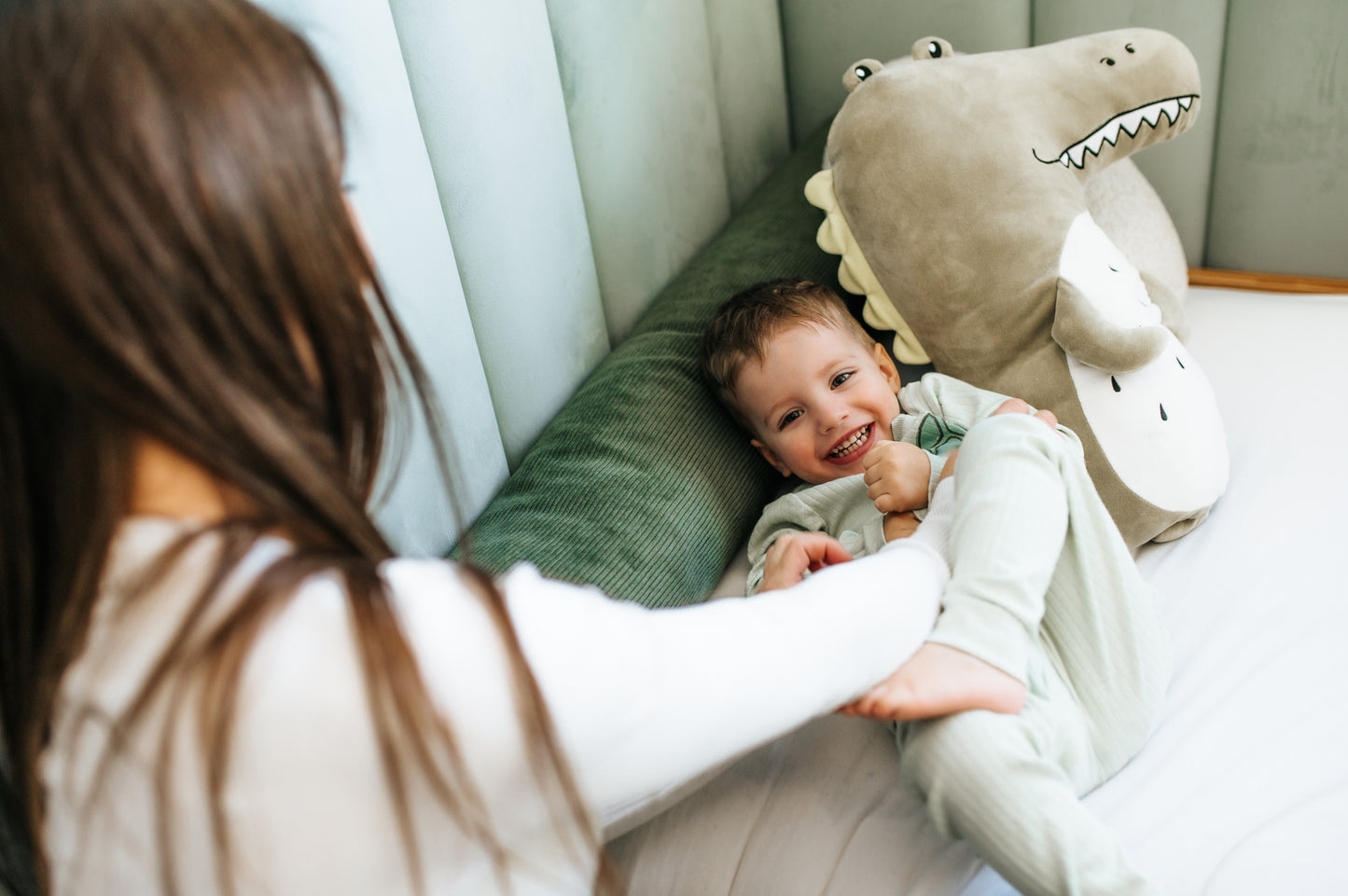 KIDS SWEET Zagłówek Wałek na lóżko dla dziecka Tkanina Lincoln