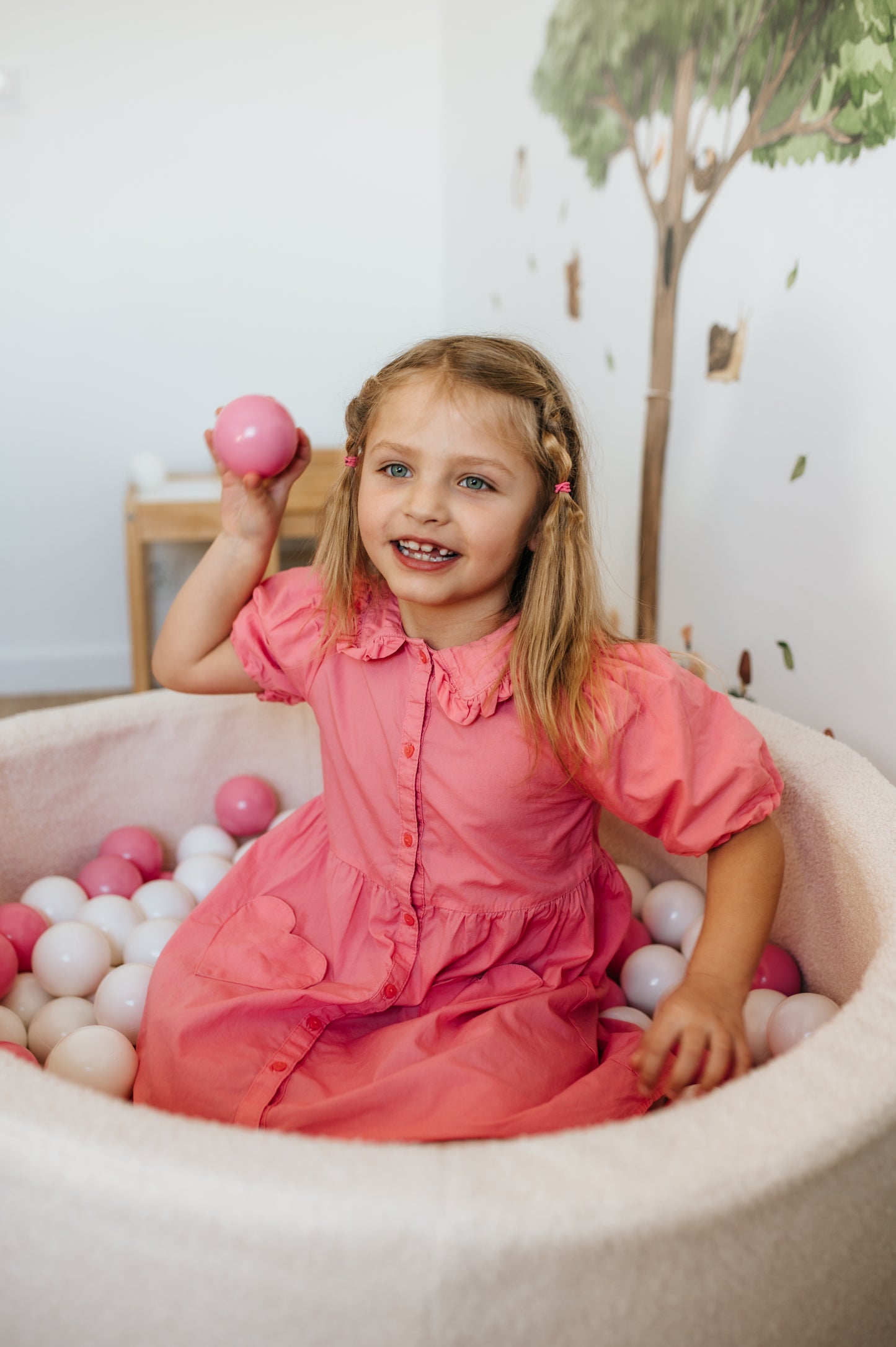 KIDS DREAM Duży Dziecięcy Basen 2-osobowy Boucle z Piłkami ∅100cm (200 piłeczek)