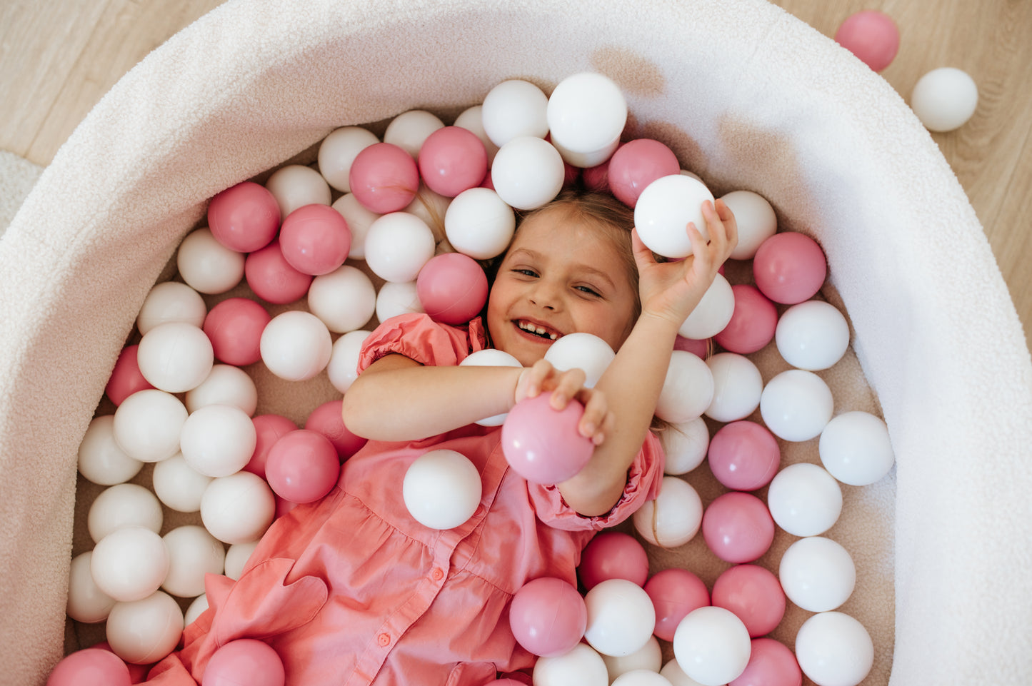 KIDS DREAM Duży Dziecięcy Basen 2-osobowy Boucle z Piłkami ∅100cm (200 piłeczek)