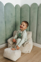 KIDS SWEET Dziecięcy Fotel z Podnóżkiem - poom kids