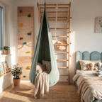 Kokon wiszący dla dzieci 2 w 1 – huśtawka z wyjmowaną pufą, 2–12 lat - POOM KIDS®