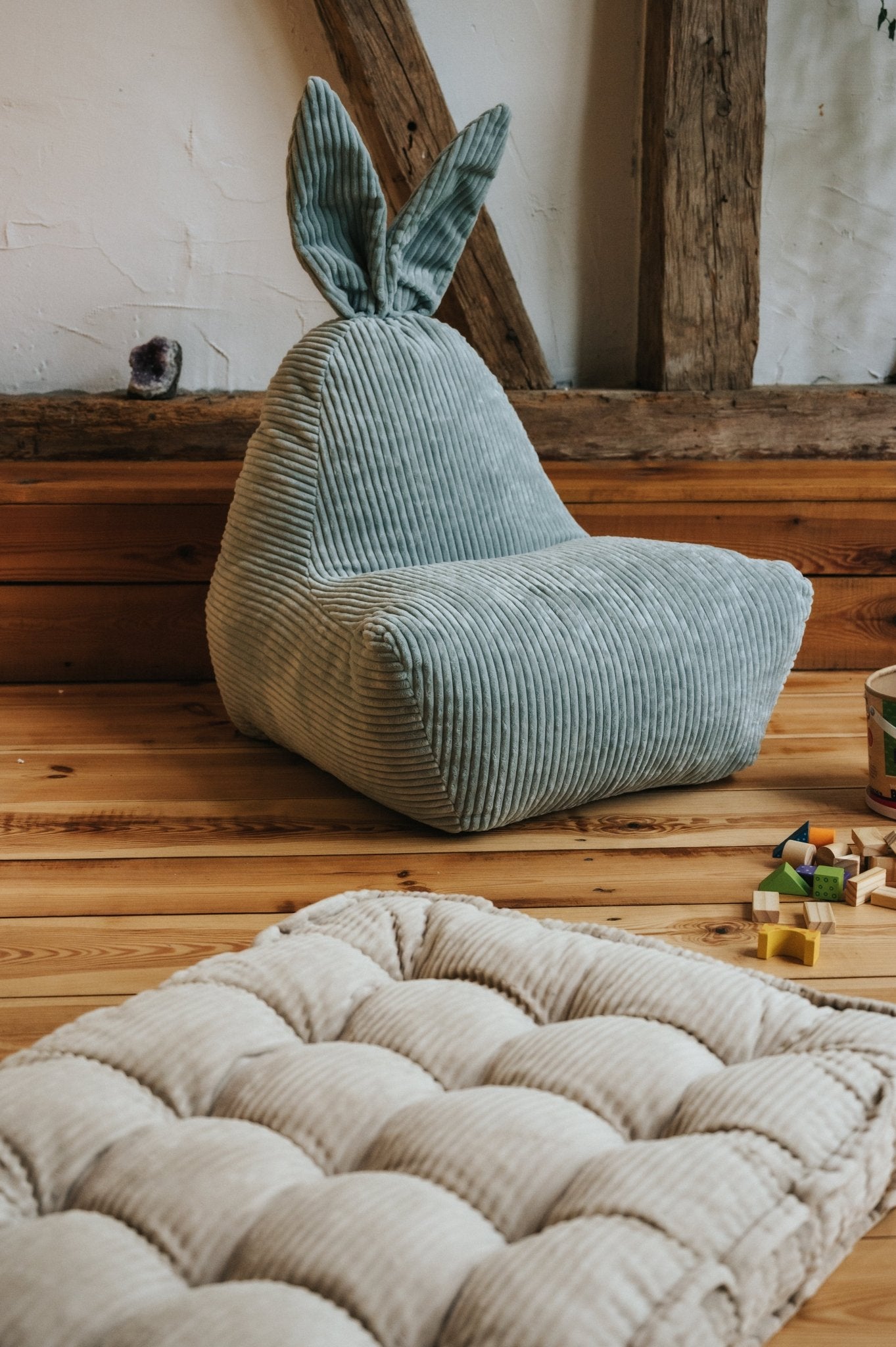 Materac francuski pikowany dla dzieci 130x60x10 cm - poom kids