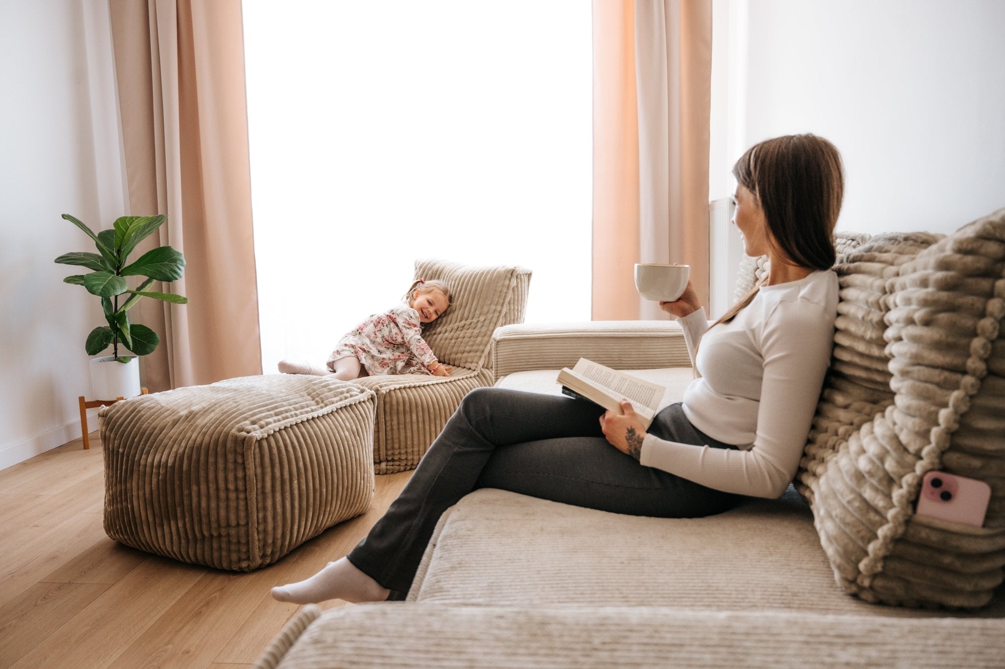 MOM SWEET – Zagłówek na Łóżko z Tkaniny Tilia - poom kids