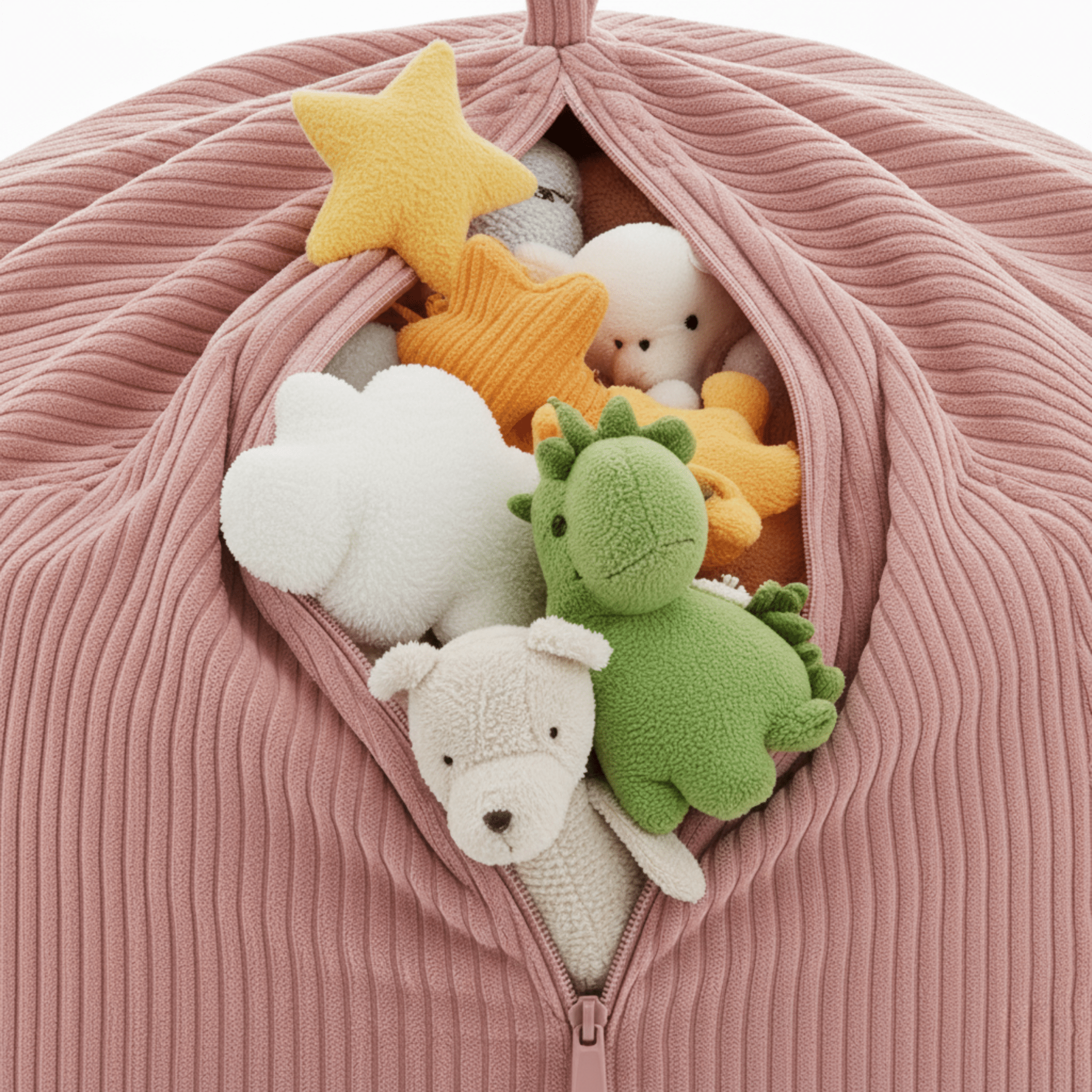 Pokrowiec Pufa na przechowywanie pluszaków i zabawek (85x85x50cm) - poom kids