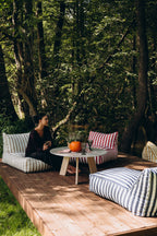 Pufa outdoorowa w paski - poom kids