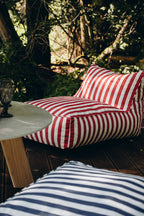 Pufa outdoorowa w paski - poom kids